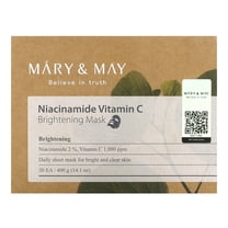 Mary & May Niacinamide Vitamin C, Brightening Beauty Mask, 30 Sheets, 14.1 oz (400 g)