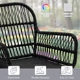thumbnail image 2 of Bezseller 3-Piece Outdoor Wicker Furniture Set, Patio Conversation Set, Black, 2 of 7