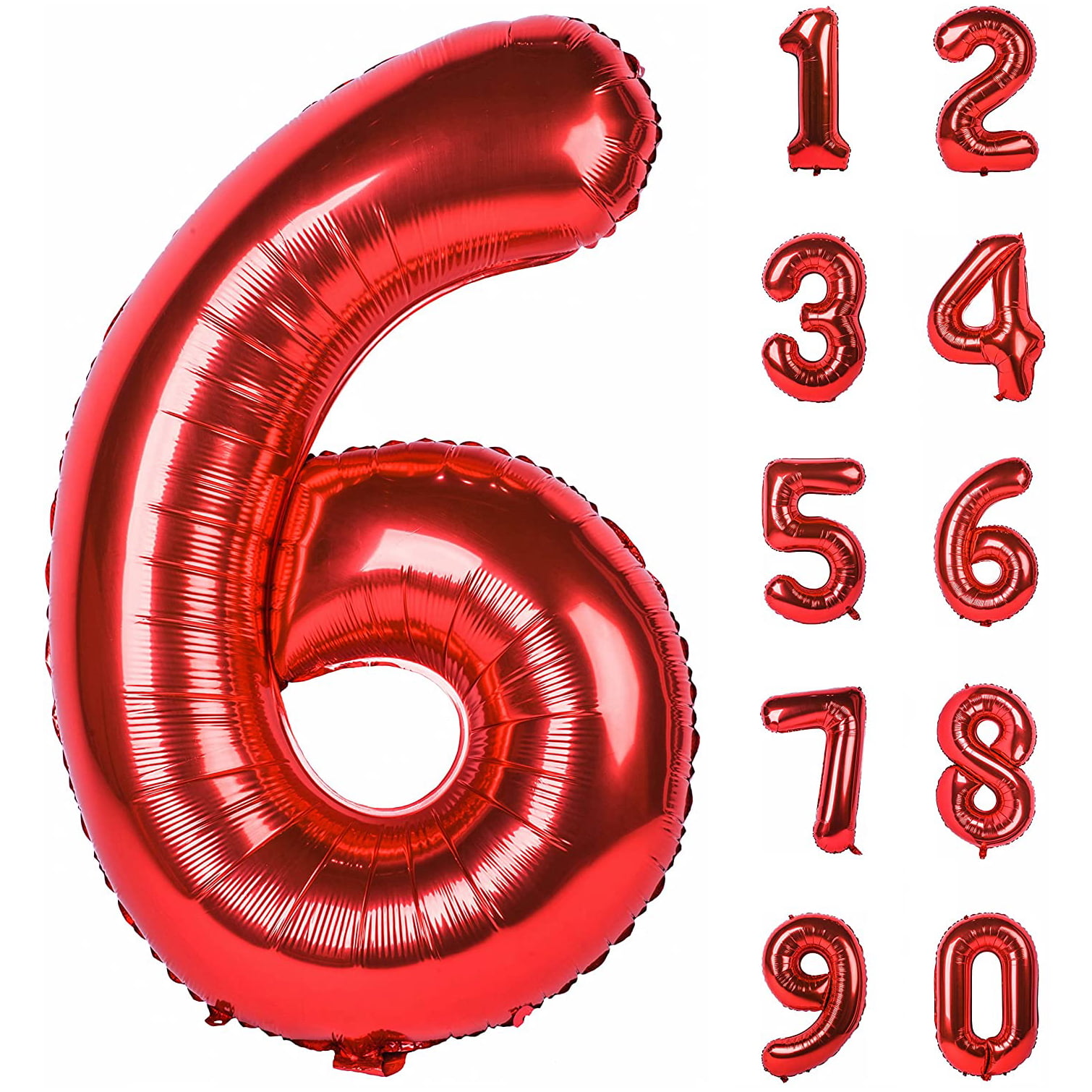 Details about   Number Mylar Balloons 40 inch White Solid Birthday-Various Numbers show original title 