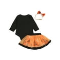 thumbnail image 3 of Seyurigaoka Toddler Girls My First Halloween Romper + Mesh Skirt + Bow Headband, 3 of 9