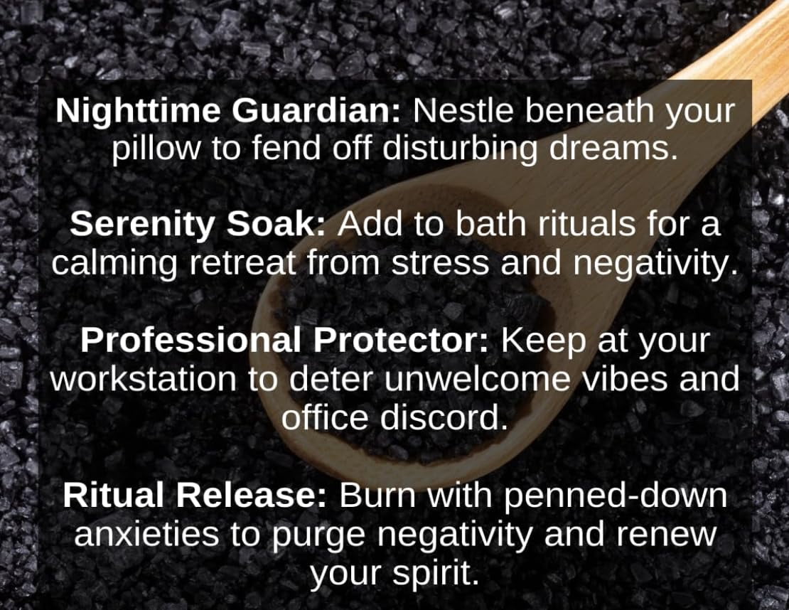 Sal Negra - Black Salt for Protection 1LB (16oz) Essential Wiccan & Witchcraft Supplies for Rituals, Spells, and Purification