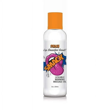Smack Lickable & Warming Massage Oil by Little Genie Peach 2 oz.