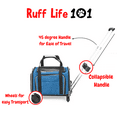 thumbnail image 7 of Ruff Life Airline Approved Expandable Premium Pet Carrier on Wheels- Two Sided Expandable Rolling Carrier- Designed for Dogs & Cats- Extra Spacious Soft Lined Carrier! - Blue, 7 of 7