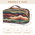 thumbnail image 4 of FORMRS Makeup Bag Travel Cosmetic Organizer for Women Fold Flat Zipper Pouch with Handle, Artistic Desert Pattern, 4 of 8
