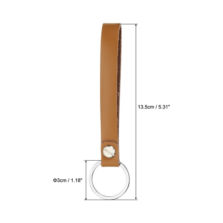 Uxcell Leather Keychain Key Ring Chain Ring Universally Key Holder