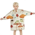 thumbnail image 3 of Red Mushroom Frog Light Pattern Blanket Hoodies for Kids 6-13YR Oversize Wearable Blanket Hoodies for Boys Girls Teens, 3 of 7