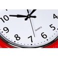 thumbnail image 3 of Horloge Murale Rétro 10 Pouces Rouge Cuisine Design Vintage des Années 50 Ronde Silencieuse Sans Tic-Tac à Pile Quartz de Qualité, 3 of 4