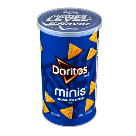 Doritos Minis Cool Ranch Flavored Tortilla Chips Single Serve Canister 1.95 oz