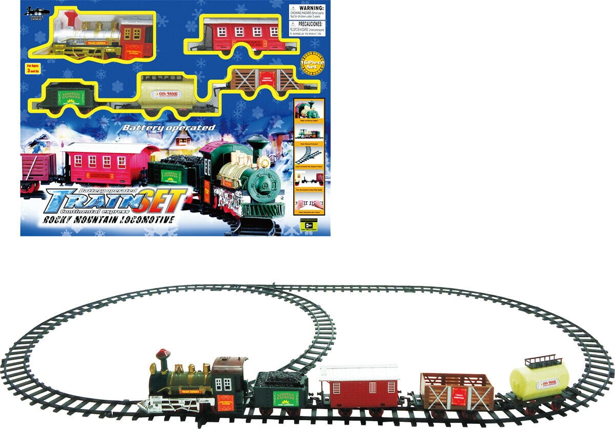 24pc Battery Operated Express Train Set Electric Track Train City Speed 