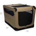 Ventilated Dog Travel Crate for Large Breeds Quick Setup, Dual Doors