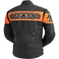 thumbnail image 2 of First Mfg Co - Immortal - Men's Motorcycle Biker Riding Black Orange Cordura Jacket - Extra Large - Gussets Grommets Thermal Liner Vented Water Repellant, 2 of 3