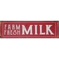 thumbnail image 2 of Concentrima Milk'  Metal Tin Bar Sign, Decorative Wall Art Signage Primitive Farmhouse Country Kitchen Home Décor, 13.75" X 5", 2 of 9