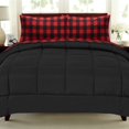 thumbnail image 2 of Sweet Home Collection Buffalo Check  5-Piece Bed-In-a-Bag Set - Burgundy/Black Queen 5 Piece, 2 of 5