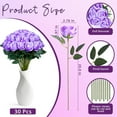 thumbnail image 2 of 30Pcs Roses Artificial Flowers Bouquet, Black Fake Silk Rose with Long Stem Realistic Single Stem Flowers for DIY Wedding Arrangement Party Centerpieces Home Decoration, 2 of 5