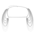 thumbnail image 2 of Body Chain for Women Metal Chain Shoulder Chain Necklace for Party Garment Punk White, 2 of 7