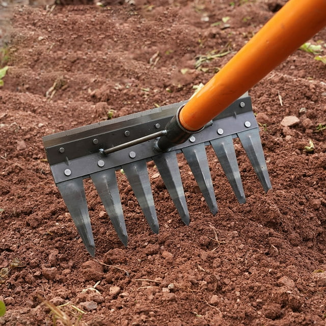 Danhjin A Hoe Hoe Weeding Artifact Agricultural Digging Vegetables Flower Shovel Digging Land Planting Vegetables Agricultural Loosening Tools Steel Rake Rake