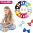 thumbnail image 3 of Amerteer 20pcs Hair Bow Clip for Baby Girl Fully Covered Non Slip for Fine Hair Small 2.7 Inch Toddler Girl Hair Accessories Assorted Solid Color Kid Infant Barrettes, 3 of 7