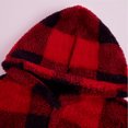 thumbnail image 4 of Girl's Fuzzy Hoodies Oversized Buffalo Plaid Sherpa Fleece Sweatshirt Casual Loose Button Pullover Tops Plush Outwear Coat 5-14Years, 4 of 5