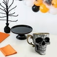 thumbnail image 4 of Royal Skull Coffee Mug, Skull Cups With Saucer Set, Porcelain Gothic Tea Set With Gold Trim, Skull Tea Cup, Halloween Teacup Decor For Coffee Lovers And Collectors C/Only Cup, 4 of 9