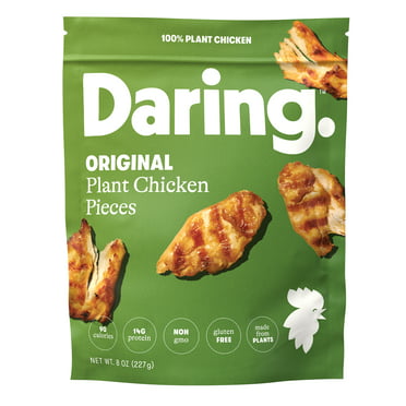 Daring Plant-Based Frozen Original Chicken Breast Pieces, Vegan, 8 oz, 27 Ct