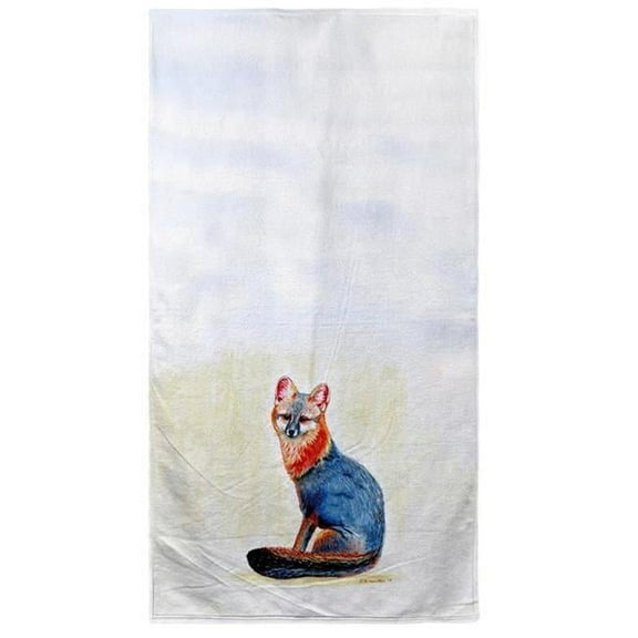30 x 50 in. Gray Fox Beach Towel