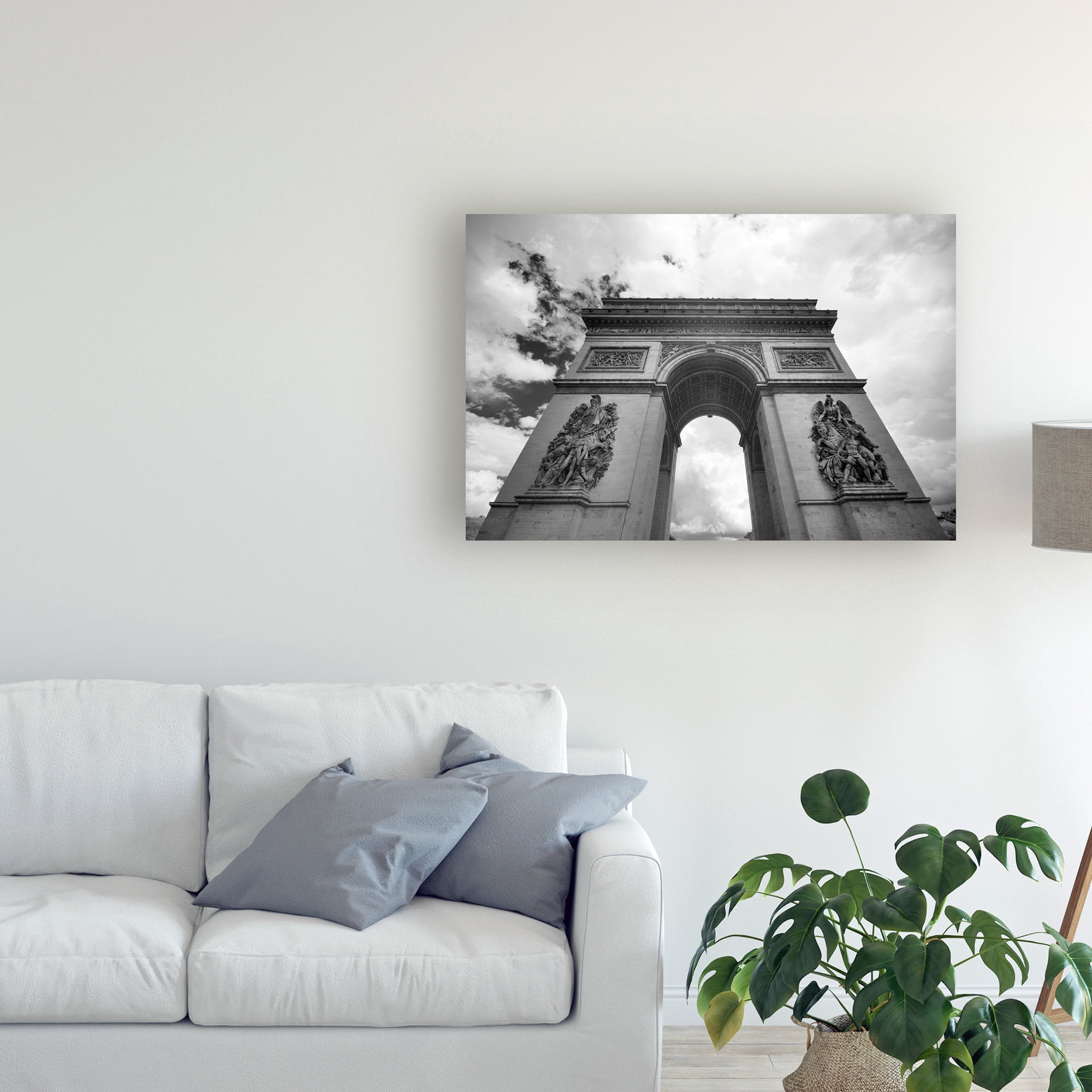 Trademark Fine Art 'Arc De Triomphe Paris France Monotint' Canvas Art by Monte Nagler