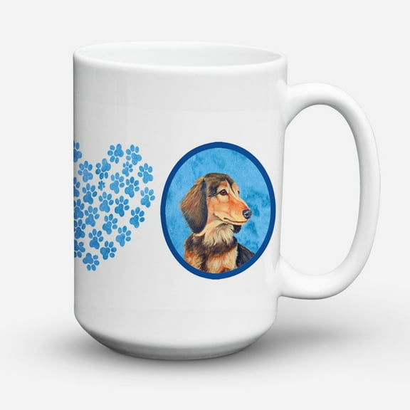 Carolines Treasures LH9391BU-CM15 Blue Dachshund Coffee Mug 15 oz 15 ounce multicolor