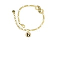 thumbnail image 2 of Delight Jewelry Goldtone Disc 1/2'' Initial - b - Gold-tone Paw Infinity Link Chain Bracelet, 6"+2" Extender, 2 of 3