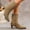 Khaki, variant on Viluyesy Womens Mid Calf Boots, Pointed Toe Low Heels Zip-Up Fall Winter Fashion Suede Boots Khaki US4.5