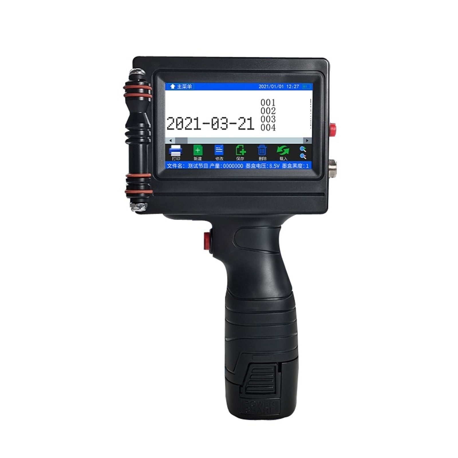 Touch Screen 12.7mm Thermal T Printer Barcode QR Code Logo To Lot Number Smart Handheld Inkjet Printer ,Versatile Surface Compatibility