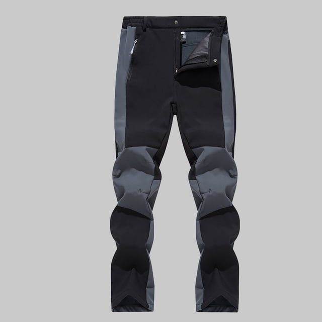 RKSTN Pants for Men Fall Velvet Thickened Sports Soft Color Matching Ski Pants Loose Trousers Straight Leg Pants