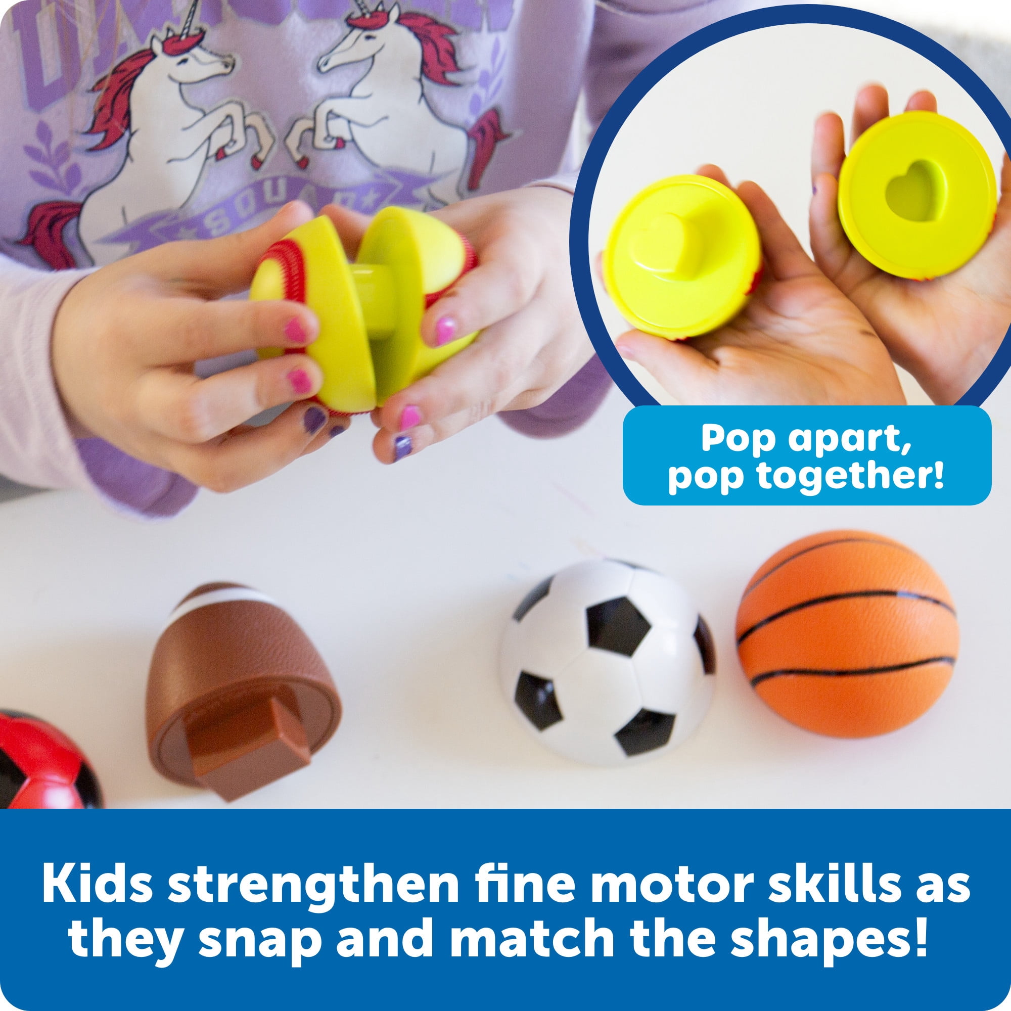 Learning Resources Snap-n-Learn Sports Shapers - Shape Toys For Kids, Ages 18 Months+