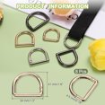 thumbnail image 2 of Uxcell 8 Pcs Ganchos de Llave de Resorte en Forma de D 1.6 Pulgadas Clips de Llaveros de Metal Hebillas Abrazaderas Ganchos de Resorte para Mochilas, Bolsos de Mano, Manualidades DIY, Dorado, 2 of 5