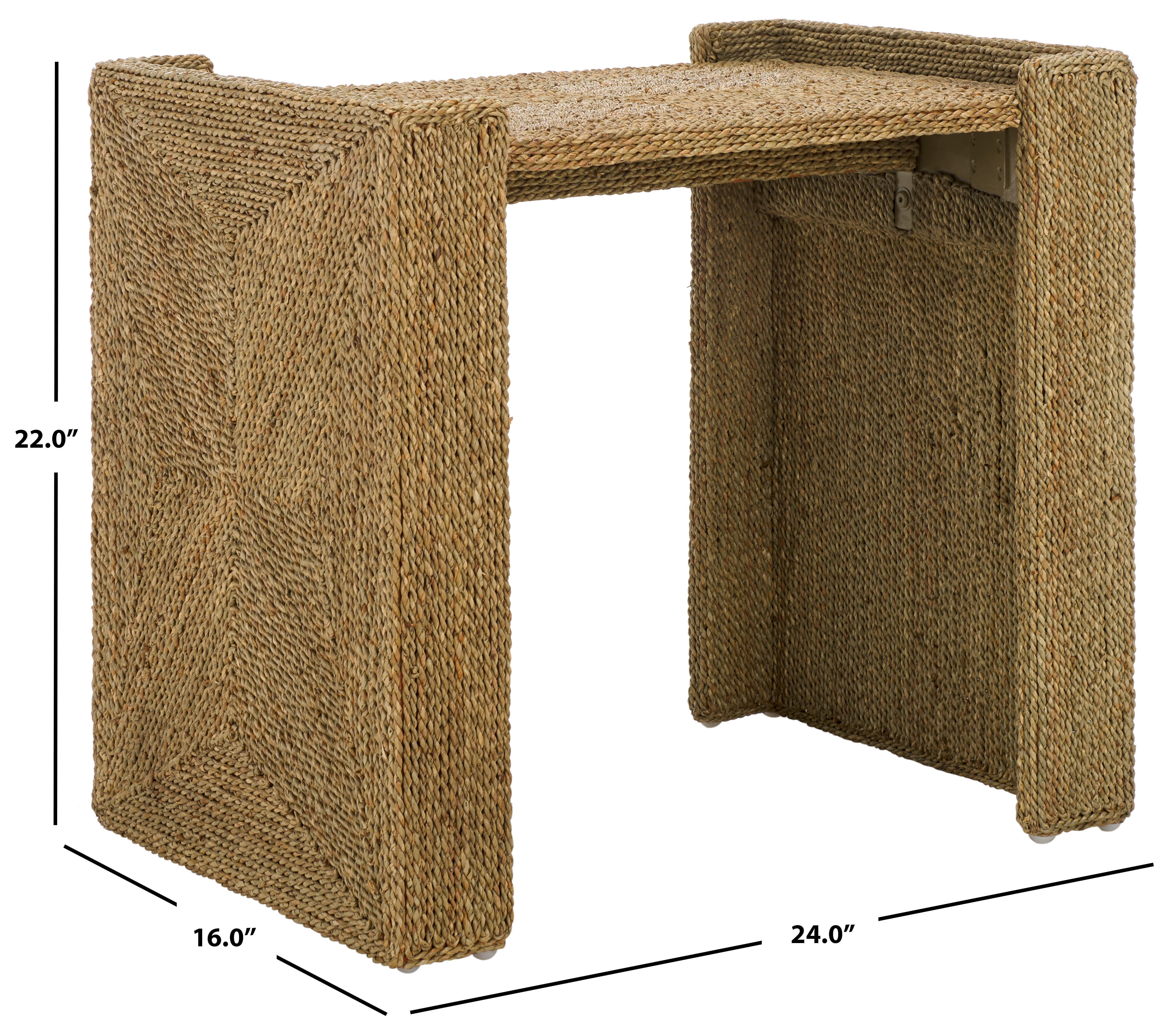 Safavieh Couture Wynima Seagrass Bohemian End Table, Natural