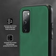thumbnail image 6 of Nalacover Case for Samsung S20 FE,Slim Luxury Premium PU Leather Non-Slip Grip Shockproof Bumper Anti-Scratch [ with Tempered Glass Screen Protector ] Cases for Samsung Galaxy S20 FE, Darkgreen, 6 of 8