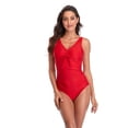 thumbnail image 2 of Traje de baño de una pieza para mujer Traje de baño de bikini sexy con tirantes y estampado teñido anudado para mujer, 2 of 6