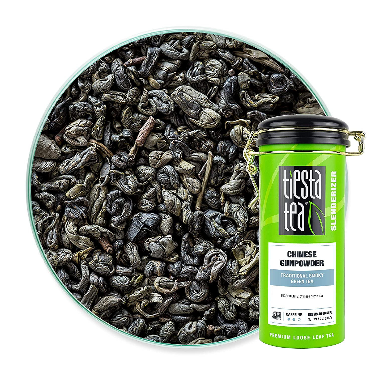 Tiesta Tea Chinese Gunpowder, Traditional Smoky Loose Leaf Green Tea, 5 oz