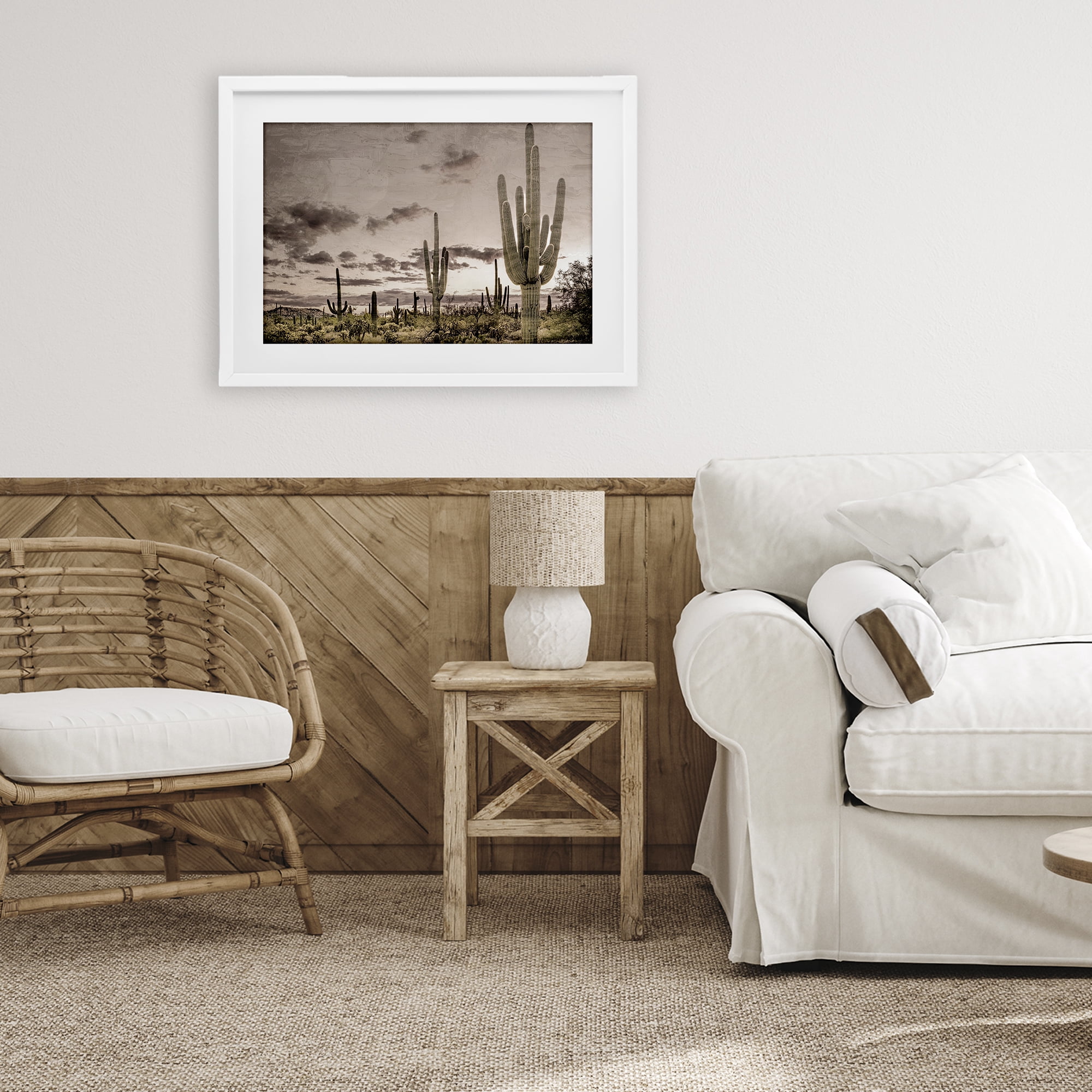 Stupell Industries Desert Sky Wilderness White Framed Print Under Glass, design by Kim Allen