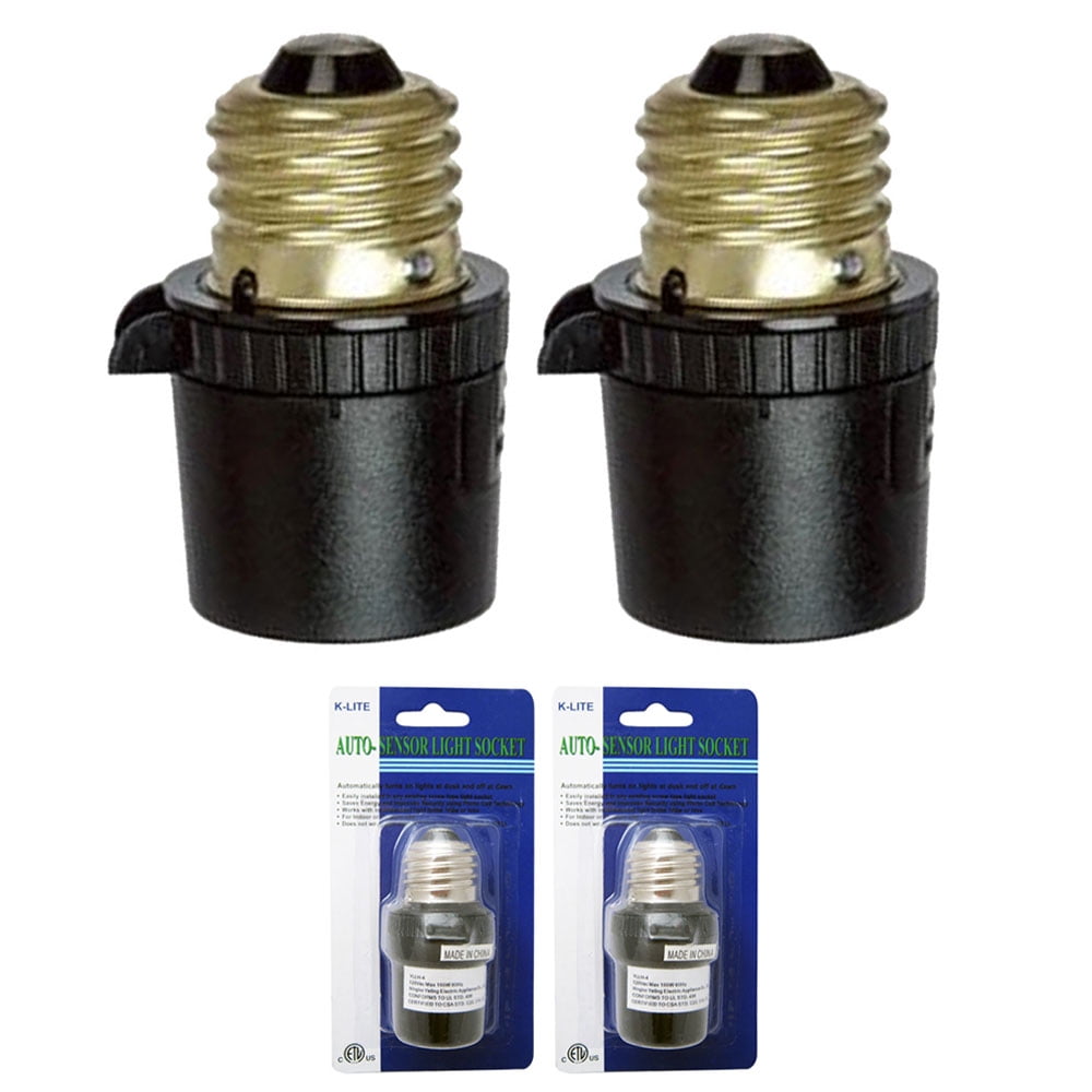 2 Pack Auto Sensor Dusk To Dawn Photocell Light Control