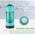thumbnail image 3 of Botella portátil de agua para perros de 300 ml, botella de agua para perros antibacteriana y a prueba de fugas, con filtro, para caminar, senderismo, (verde) PenghuiLiu 9024719111476, 3 of 5