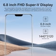 thumbnail image 7 of Unlocked Phone,12GB+512GB 5G Cell Phones,6.8" HD Smartphone, Android 14.0 Cell Phone 6800mAh Battery 72MP Camera Dual SIM Dual Standby(Black), 7 of 7
