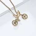 thumbnail image 2 of PAMTIER Men's Stainless Steel Vintage Hip Hop Punk Bicycle Fitness Sport Charm Biker Pendant Necklace Gold No Chain, 2 of 5