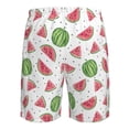 thumbnail image 6 of Naloa Hand Drawn Watermelon Men's Beach Shorts, Surfing shorts, Swim trunks, Quick Dry Swim Trunks for Surfing Beach Fun - Small, 6 of 9