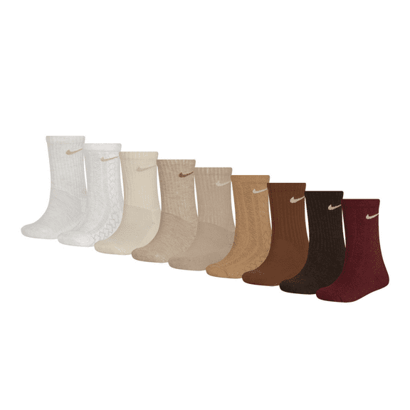 Nike Big Kids 9 Pack Set Socks YTH 10C-3Y