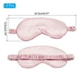 thumbnail image 2 of Uxcell Silk Sleep Mask Soft Satin Eye Protective Mask Blackout Eye Cover with Elastic Straps 2 Pack White Pink, 2 of 4