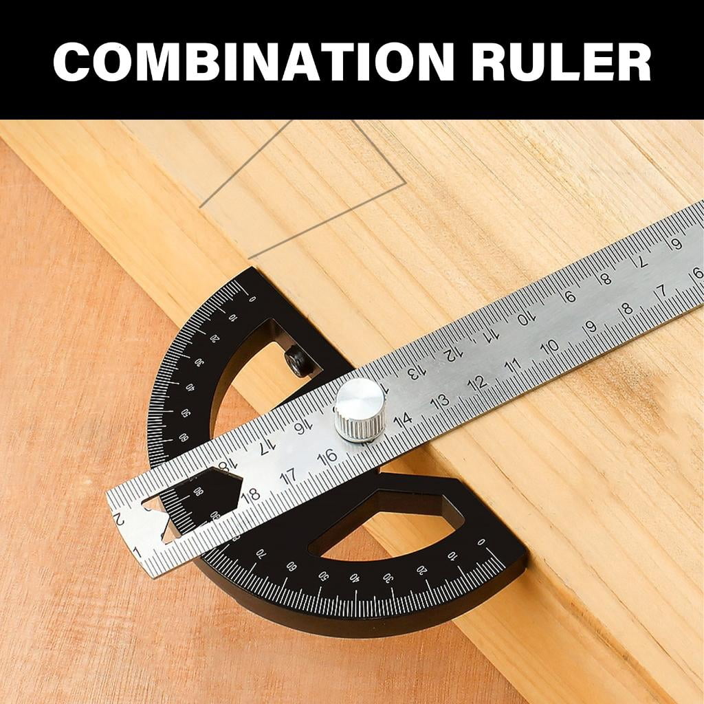 CEORPER T Shaped Woodworking Angles Ruler Protractor 8Inch Adjustable Angles Plate Scribing