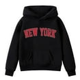 thumbnail image 4 of Teen Kids Girls Sports Shirt Girl Casual Hoodie Pullover Hooded Sweatshirt With Pocket Clothes Black Size 13-14T, 4 of 4