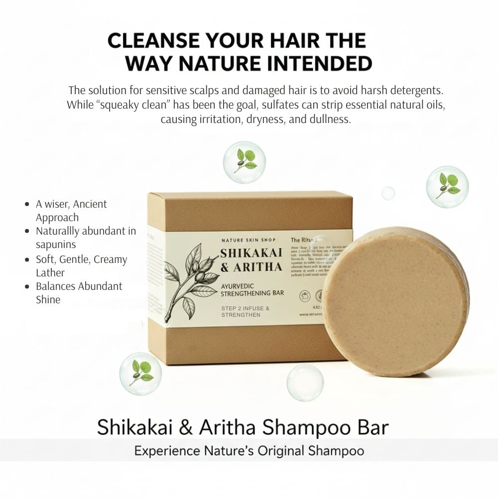 Nature Skin Shop Gentle Sulfate-Free Cleansing Adult Daily Shampoo with Shikakai and Aritha, Mint, Rosemary, 4 oz, 1 Piece