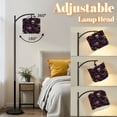 thumbnail image 3 of Arc Floor Lamp with Adjustable Lampshade Dark Floral Skull Roses Anemones Standing Lamp 3 Color Temperatures Dimmable Tall Pole Lamp with Foot Switch for Bedroom, 3 of 8