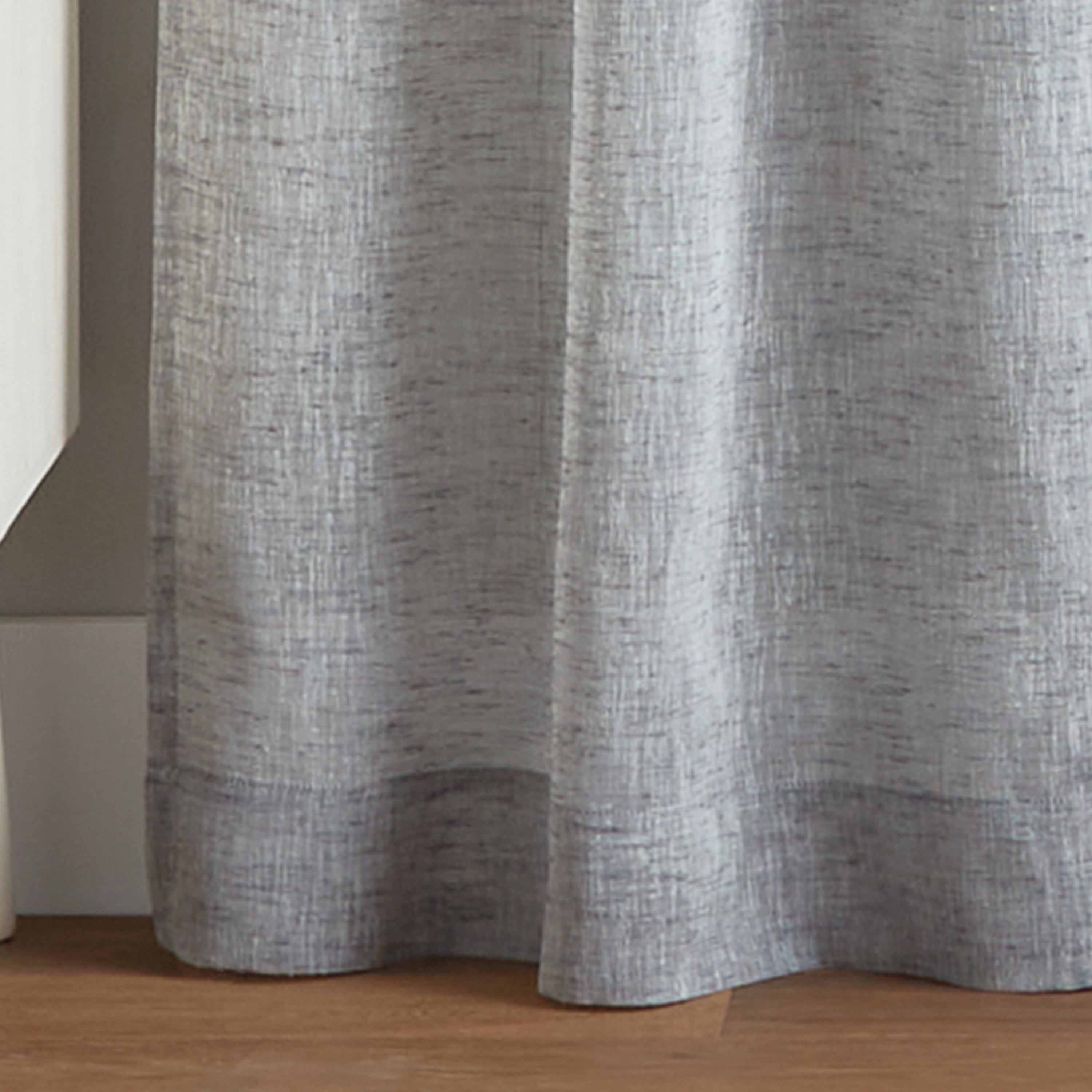 Curtainworks Pandora Indoor Polyester Sheer Rod Pocket Panel Pair , Grey , 38"x63" , Set of 2